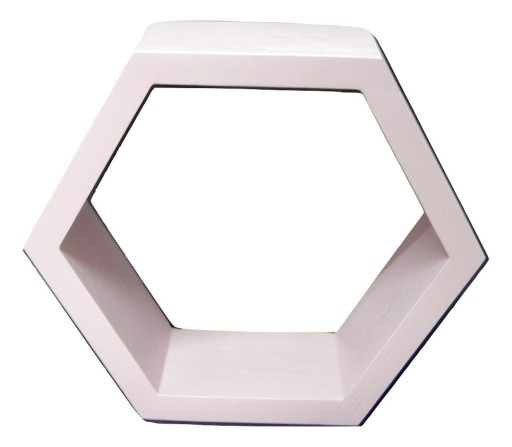 PÓŁKA PLASTER MIODU HEXAGON JASNY RÓŻ DREWNO SOSNA