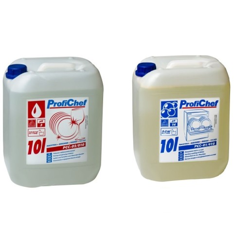 ZESTAW PŁYNÓW DO ZMYWAREK ŚREDNI PROFICHEF 10+10L