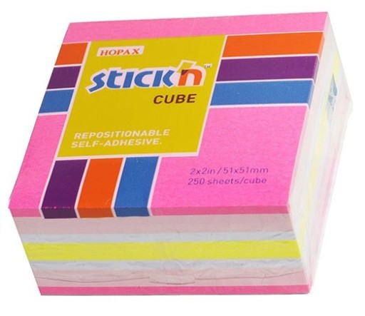KARTECZKI SAMOPRZYLEPNE NOTES STICK 51X51 RÓŻOWE