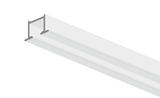 ALUMINIOWA SZYNA SUFITOWA PODTYNKOWA SIMPLE 320