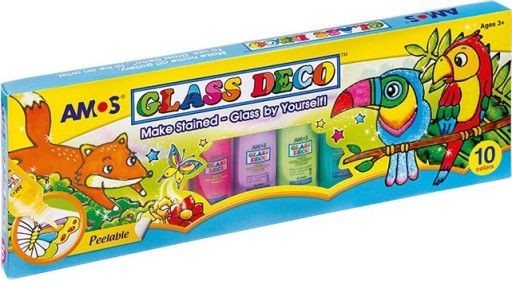 Farby witrażowe AMOS Glass Deco 22 ml 10 kol