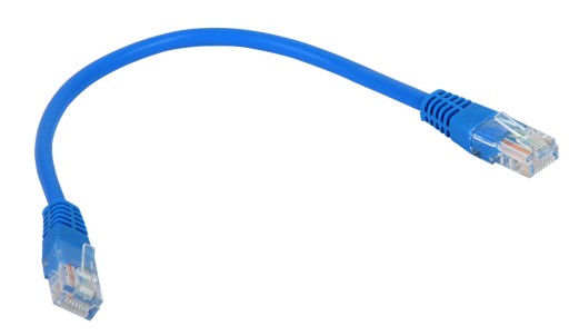 Kabel LAN Patchcord UTP 0.25m 5e RJ45 niebieski