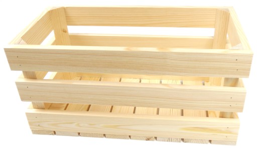 SKRZYNKA DREWNIANA DEKORACYJNA HEBLOWANA 40x20x20