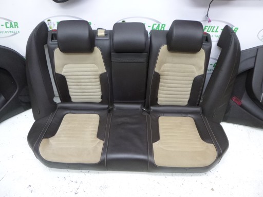 KANAPA OPARCIE FOTEL TYL PASSAT B7 SEDAN SKORA BEZ ALKANTARA JASNA