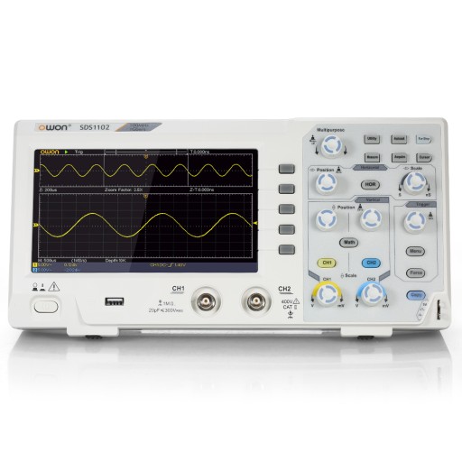 Oscyloskop cyfrowy SDS1102 + Siglent 2x100MHz