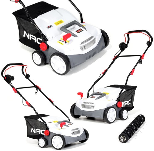 Aerator wertykulator elektryczny NAC przygotuj trawnik na wiosnę 1500W mocy