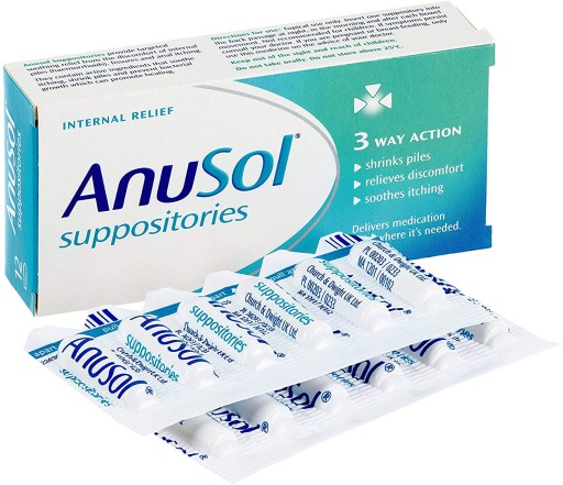 Czopki na Hemoroidy Szybka ulga Skuteczne Anusol Suppositories 12 szt.