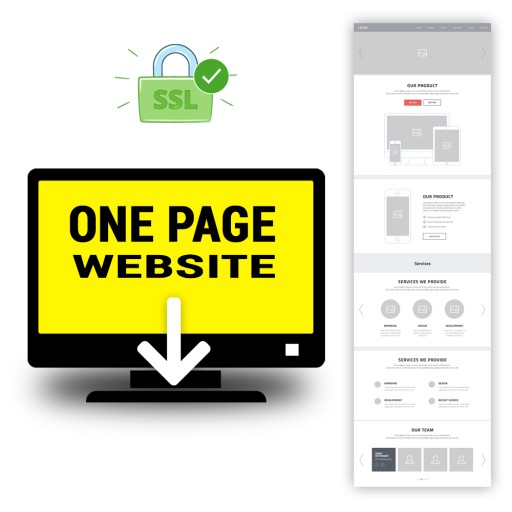 STRONA INTERNETOWA WWW ONE PAGE wizytówka + domena, hosting, certyfikat ssl