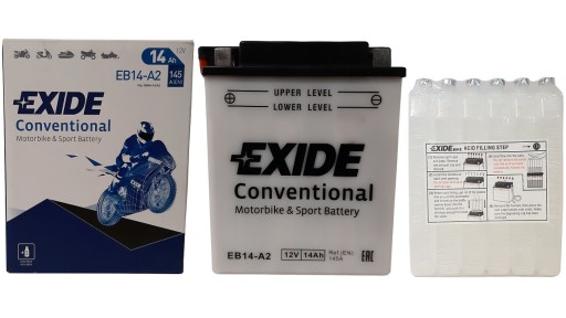 AKUMULATOR EXIDE MOTOCYKLOWY EB14-A2/YB14-A2