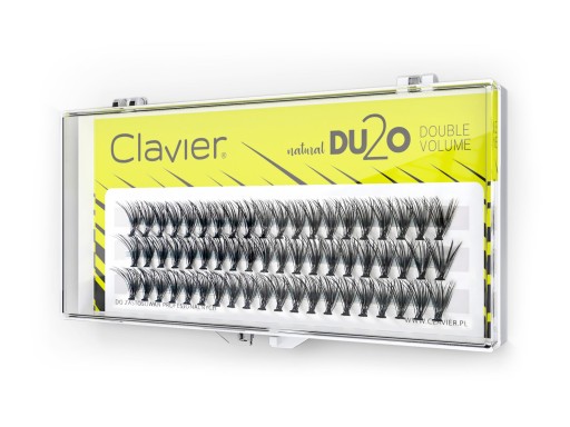 KĘPKI RZĘSY CLAVIER DU2O DOUBLE VOLUME 8 mm