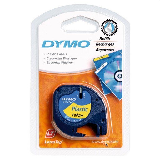 Etykieta do drukarki DYMO LetraTag ŻÓŁTA 12mm