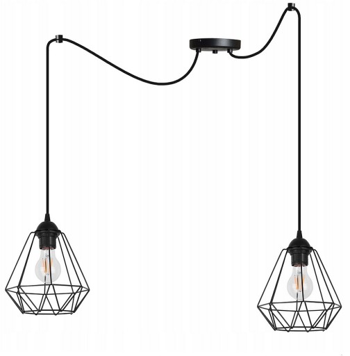 LAMPA SUFITOWA WISZĄCA DIAMENT LOFT PAJĄK2 DRUCIAK