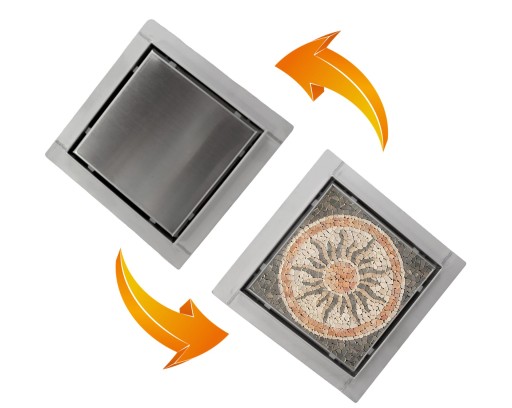 ODPŁYW LINIOWY KRATKA ŚCIEKOWA 25x25 2W1 POD PŁYTK