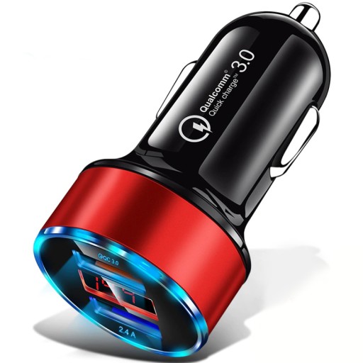 SZYBKA 3.1A SAMOCHODOWA ŁADOWARKA LED QC 3.0