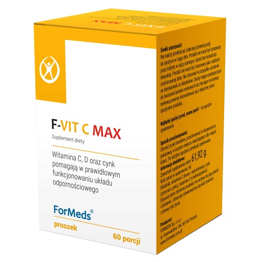 ForMeds WITAMINA C + D3 + CYNK F-VIT C MAX PROSZEK 60 Porcji