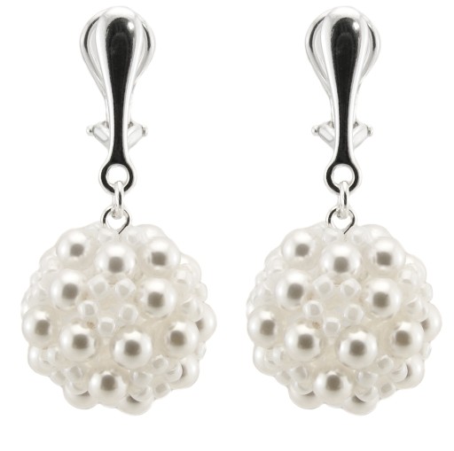 ARSYLION klipsy z Swarovski Elements perły White