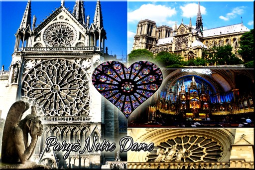 FRANCJA PARYŻ NOTRE DAME KATEDRA MAGNESY LODÓWKĘ