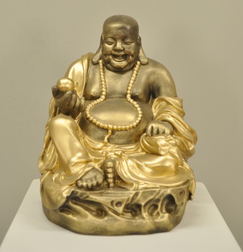 Złota Figurka budda buddy ozdobna dekoracyjna 30cm