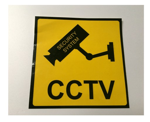 naklejka CCTV monitoring monitorowany 10x10cm RODO