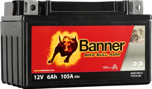 AKUMULATOR BANNER YTX7A-BS 12V/6Ah ŚLĄSK 105A PRĄD