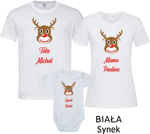 KOSZULKI ŚWIĄTECZNE MAMA TATA CÓRKA SYN ŚWIĘTA!!