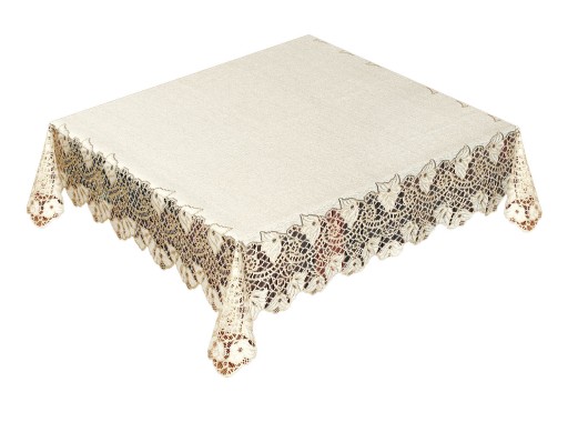 OBRUS KREMOWY KWADRATOWY 120x120cm 042772/120y