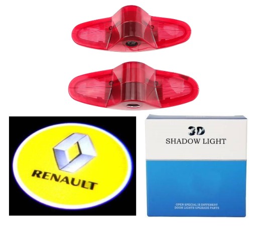 2x LED LOGO PROJEKTOR RENAULT LAGUNA ESPACE TALISMAN KOLEOS LATITUDE MASTER