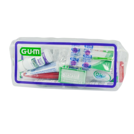 GUM ORTHO ZESTAW ORTODONTYCZNY PASTA PŁYN SZCZOT.