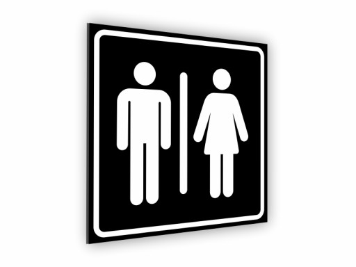TOALETA MĘSKA DAMSKA TABLICZKA PIKTOGRAM WC ALU