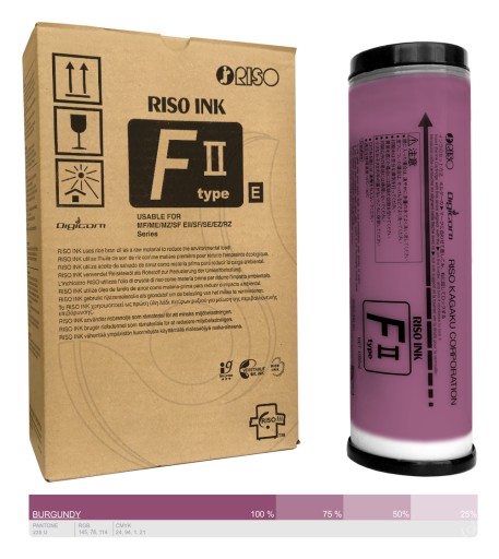 RISO farba S-8117E Burgundy FII - 1000ml