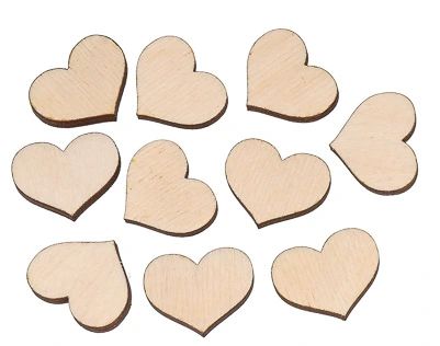 SERCA ZE SKLEJKI DREWNIANE SCRAPKI 2,4cm 25szt W1