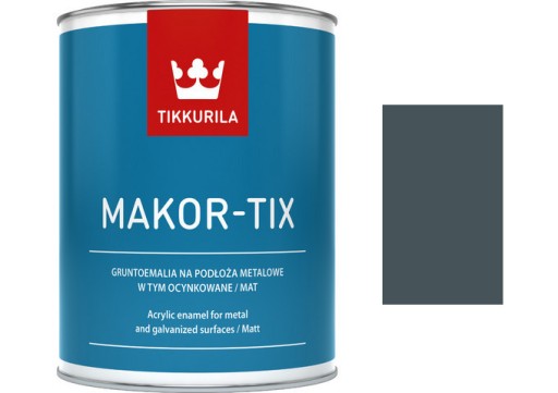Tikkurila Makor-tix farba do dachu ocynk 1L grafit