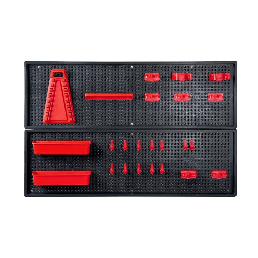 Tablica narzędziowa warsztatowa + 26 elementów FIXING WALL 80 x 25cm garaż