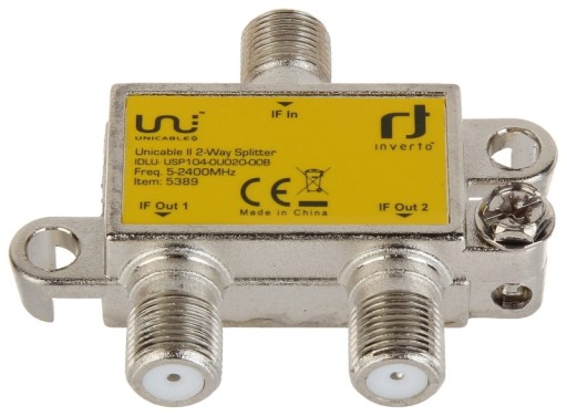 Rozgałęźnik 1/2 Inverto Konwertera Unicable TV SAT