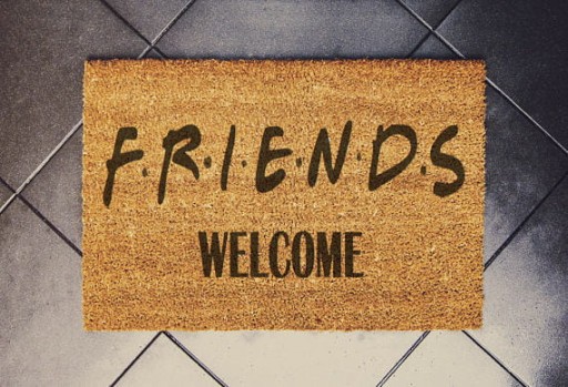 FRIENDS WELCOME wycieraczka kokosowa 60cmx40cm
