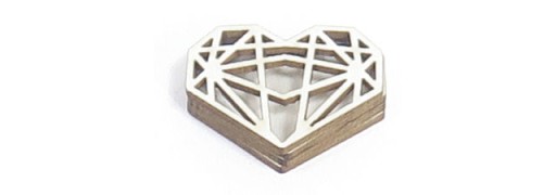 SERCE AŻUROWE SHAKER BOX TEKTURKA 30x25mm RS19