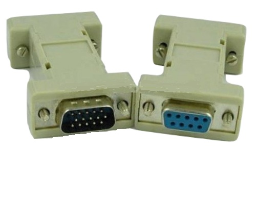 Przejście gniazdo Dsub 9p DB9 - wtyk VGA 15p (3337