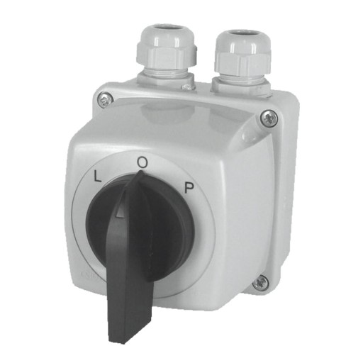 ELEKTROMET ŁĄCZNIK KRZYWKOWY IP44 Łuk E16-43 L-O-P