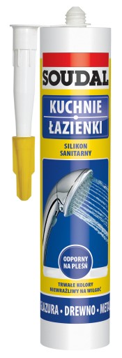SOUDAL SILIKON SANITARNY BIAŁY 280ML