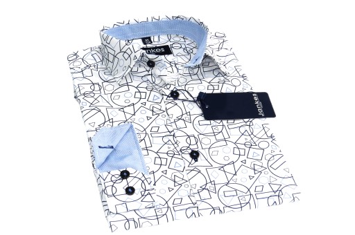 Jankes Koszula WIZYTOWA Chłopięca GEOMETRIA 140