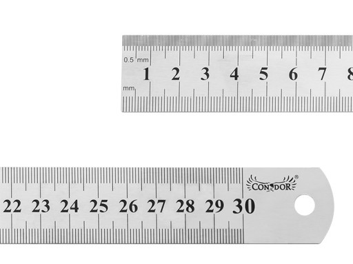 PRZYMIAR LINIOWY 300 MM LINIAŁ LINIJKA STALOWY