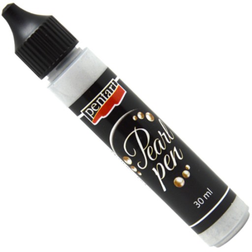 Perełki w płynie 30 ml Pentart SREBRNY PERŁY pisak