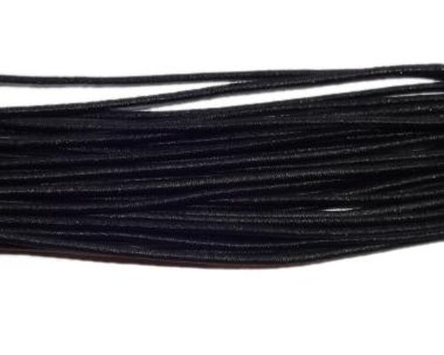 GUMKA POWLEKANA OKRĄGŁA DO MASECZEK 1MM CZARNA 1M