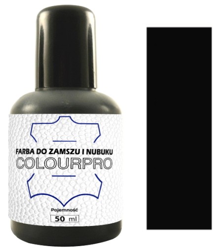COLOURPRO FARBA DO ZAMSZU NUBUKU WELUR 50ML CZARNY