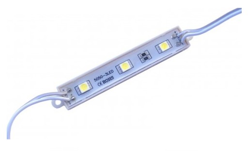 MODUŁ LED listwa 3 x dioda biała zimna 12V (3492a)