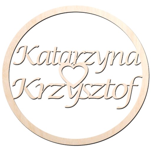 Koło IMIONA Mąż Żona wianek na ściankę Wesele Ślub
