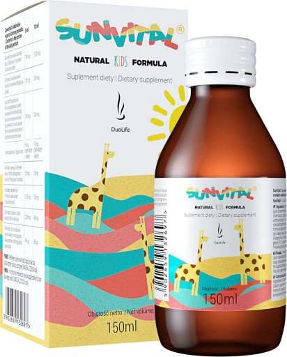Suplementy diety dla dzieci DuoLife SunVital czarny bez 150 ml