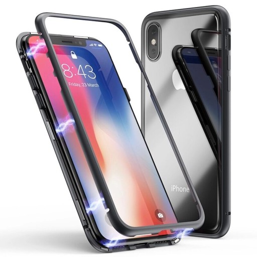 ETUI MAGNETIC+ SZKŁO HARTOWANE IPHONE 7/8