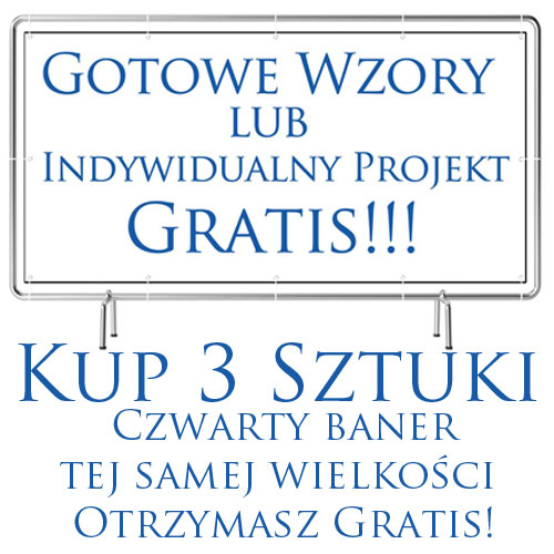 GOTOWE PROJEKTY Baner Reklama 3mX1m - WZORY