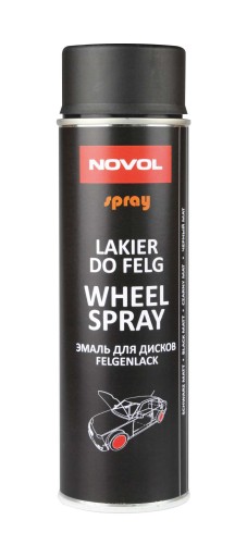 NOVOL Lakier do felg czarny mat spray